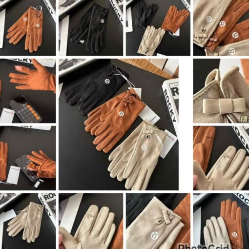 Lulu suede leather stretchy gloves ( 食指可以露出來）   