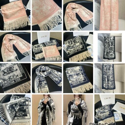 Dior reversible shawl