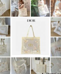 D embroidery butterfly tote bag