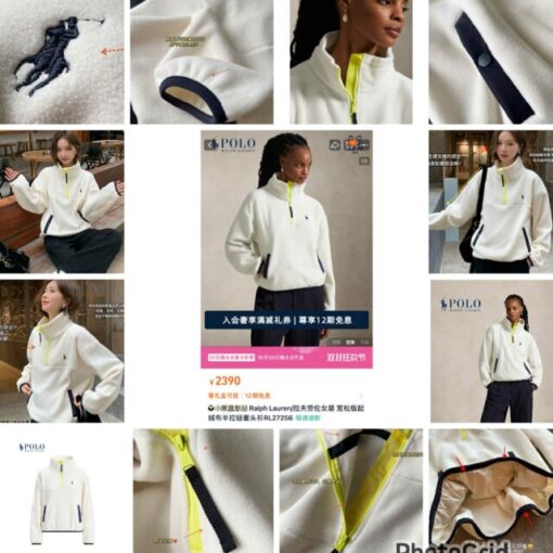 RL Half zipped fleece pullover 