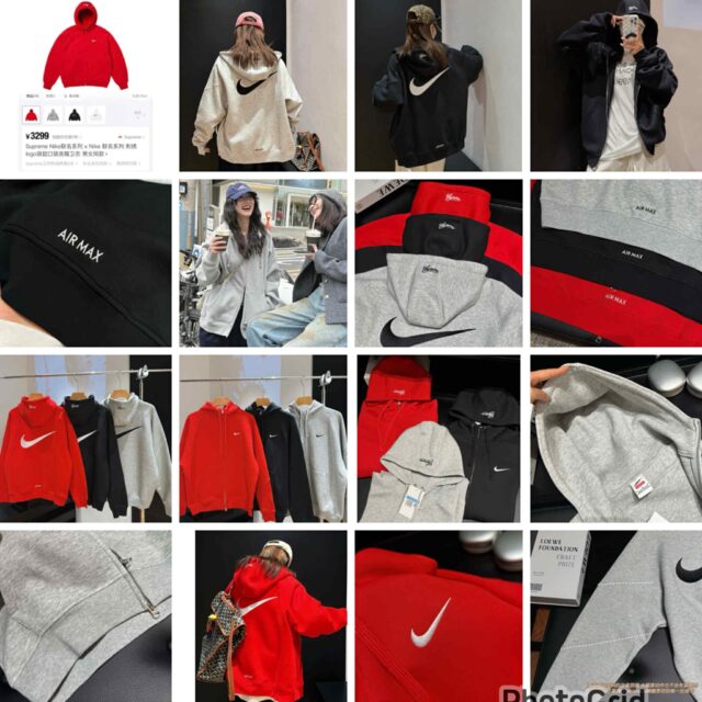 𝐒𝐮𝐩𝐫𝐞𝐦𝐞 x 𝐍𝐢𝐤𝐞聯名系列hooded outer unisex