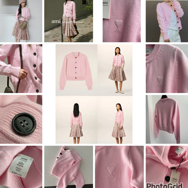 Ami Paris knit cardigan ( Female short)