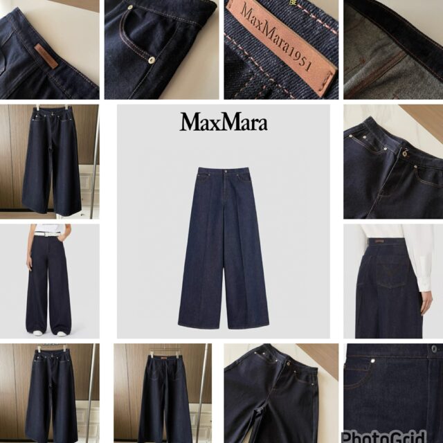 Max Mara Indigo Denim Wide pants