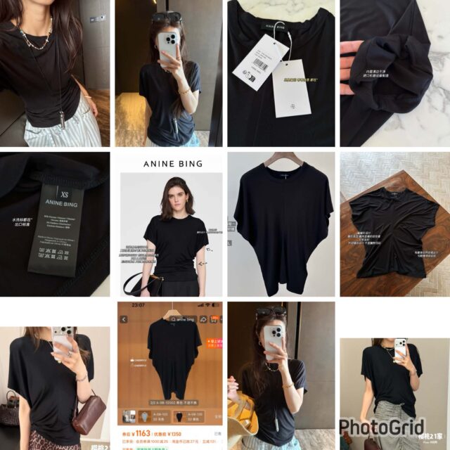 美國ANINE BING ZADIG 黑色廓型Tee