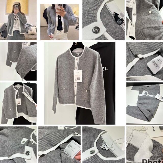 Chanel fake set cashmere cardigan